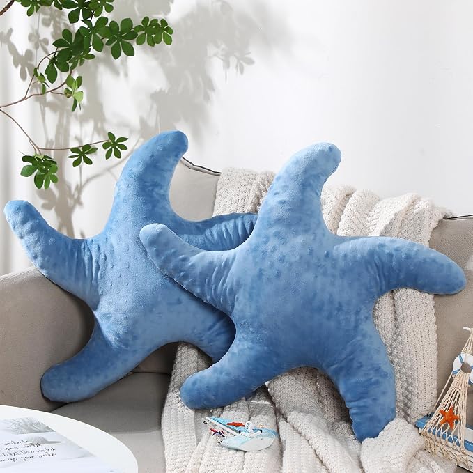 Fumete Starfish Pillow Beach Starfish Shaped Throw Pillows 20'' Stuffed Animal by Fumete