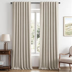 MIULEE 100% Blackout Linen Curtains by MIULEE