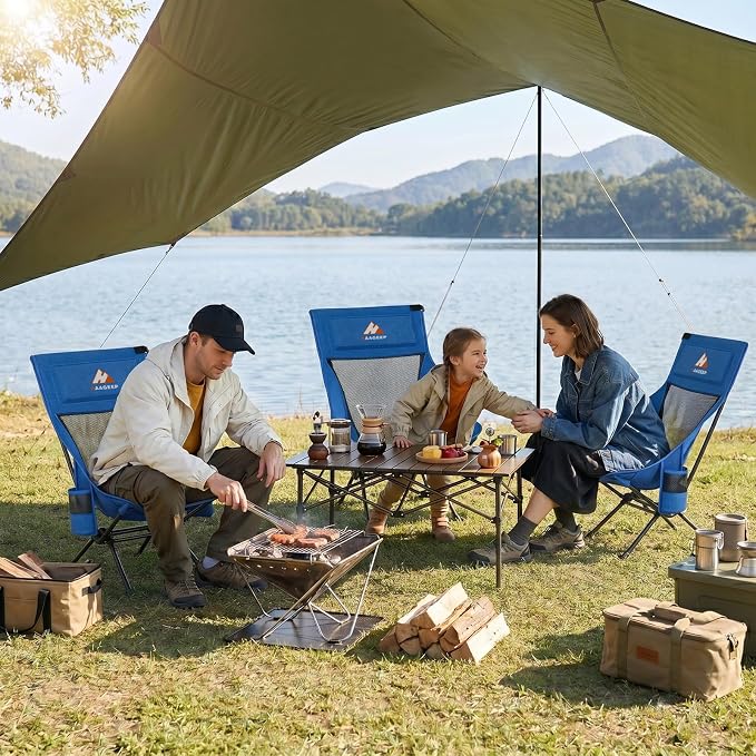 Armless Rocking Camping Chair for Adults, Portable Folding Outdoor Rocker - Image 8