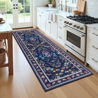 HEBE Hallway Runner Rug 2'x6', Washable Non Slip Kitchen Rug Runner | Soft Boho - Image 9