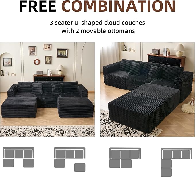 110" Modular Sectional Couch - Image 6