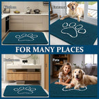 OLANLY Dog Door Mat for Muddy Paws 47x24, Paw Print Design Chenille Mud Mat | - Image 8