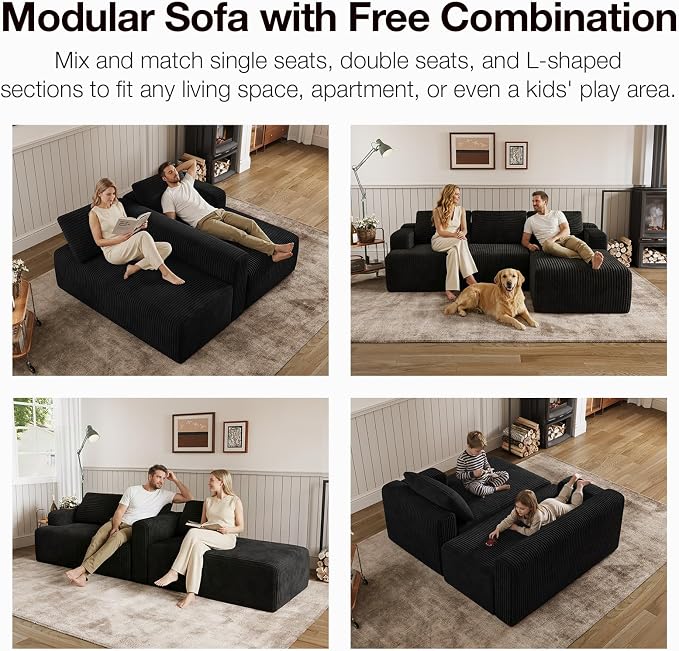 Novilla L-Shape Sectional Couches - Image 3
