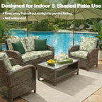 CALBODE 8 Pcs Stretch Outdoor Seat Cushion Covers, Indoor/Outdoor Couch Cover - Image 5