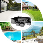 Tangkula 7 Pieces Patio Furniture Set, Outdoor Sectional Rattan Sofa Set - Image 7
