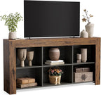 LITTLE TREE TV Stand with Storage, 63-Inch Entertainment Center with Shelves by LITTLETREE