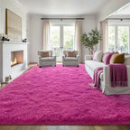 10x14 Extra Large Hot Pink Fluffy Soft Area Rug Non-Slip - Image 3