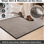Super Absorbent Front Door Mat, 29.5" x 17", Non-Slip Washable Indoor Doormats - Image 4