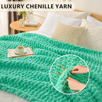 L'AGRATY Chunky Knit Throw Blanket - Image 3