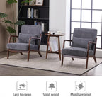 Mid-Century Modern Accent Chair & Coffee Table Set, Vintage Luxury 2-Piece - Image 7