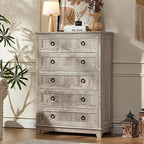Joaxswe Farmhouse 5 Drawer Dresser - Image 3