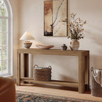 Tribesigns 63 Inch Entryway Console Table, 2-Tier Farmhouse Narrow Sofa Table - Image 4