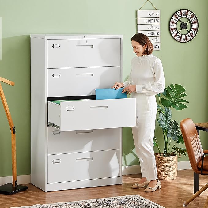 Letaya Lateral 5 Drawer File Cabinet - Image 2