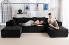 MAXYOYO 129.5" Modular Sectional Sofa Couch, U Shaped Modern Cloud Couch - Image 4