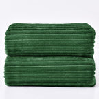 BEDELITE Ribbed Jacquard Dark Green King Size Blankets - Image 8