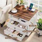 Joaxswe Farmhouse Nightstand Set of 2 - Image 5