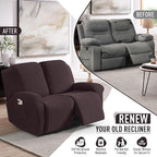 TAOCOCO Recliner Loveseat Slipcover, 6 Pieces Dual Recliner Sofa Covers - Image 5