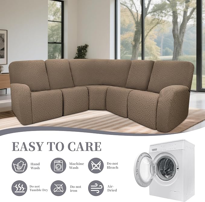 100% Waterproof Sectional Recliner Couch Covers - Image 8