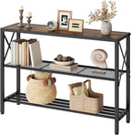Hoctieon Industrial Console Table, 3 Tier Entryway Table, Hallway Table - Image 8