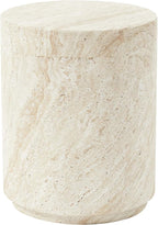 LeisureMod 14” Wide Round Side Table in Fiberstone by LeisureMod