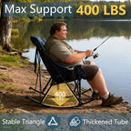400lbs Rocking Camping Chair, Oversized Heavy Duty XL Folding Rocker - Image 3