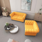 Chesterfield Loveseat Sofa, Modern Velvet Small Sofa Couch 2 Seater - Image 6