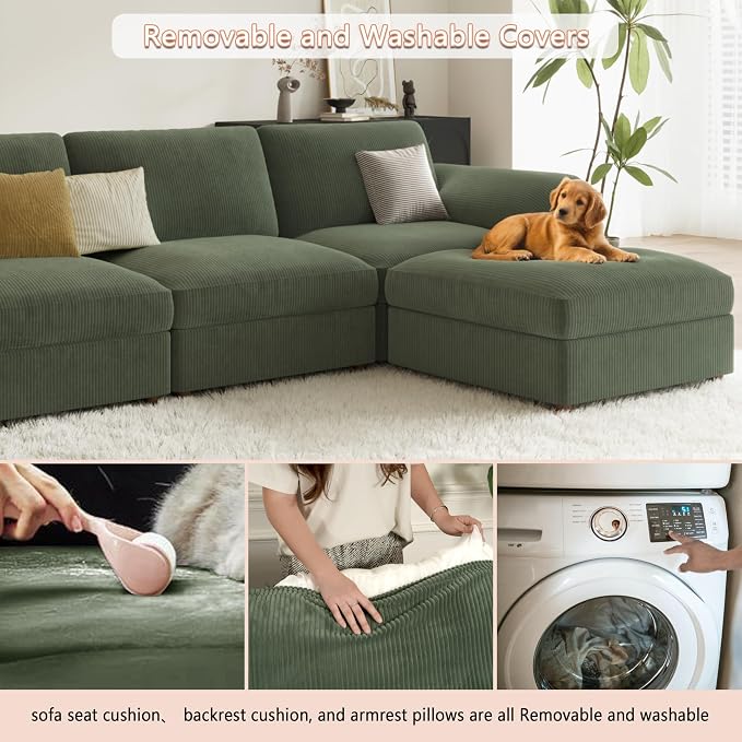 EASE MOOSE Oversized Sectional Modular Sofa, Large U Shape Sectional Couch Wide - Image 9