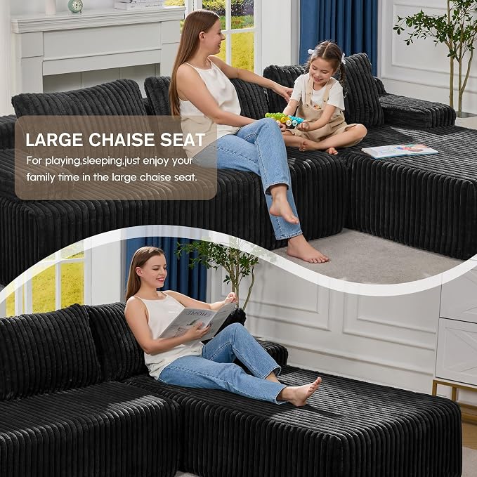Modular Sectional Sofa Couches L-Shape Couch 3 Seat Modular Sofa Memory Foam - Image 4