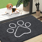 OLANLY Dog Door Mat for Muddy Paws 47x32, Paw Print Design Chenille Mud Mat | by OLANLY