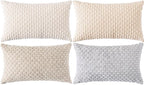 Set of 4 Neutral Decorative Throw Pillow Covers 12x20 Inch Corduroy Pillow - Image 9