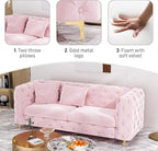 DAMAIFROM 75" Sofa Couch Mid Century Modern Velvet Couch Tufted Button Sofa - Image 5