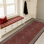 Dark Red 2'6''x8' Wide Hallway Runner Rug - Image 6