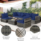 Tangkula 7 Pieces Wicker Patio Furniture Set, All-Weather Outdoor Rattan - Image 7
