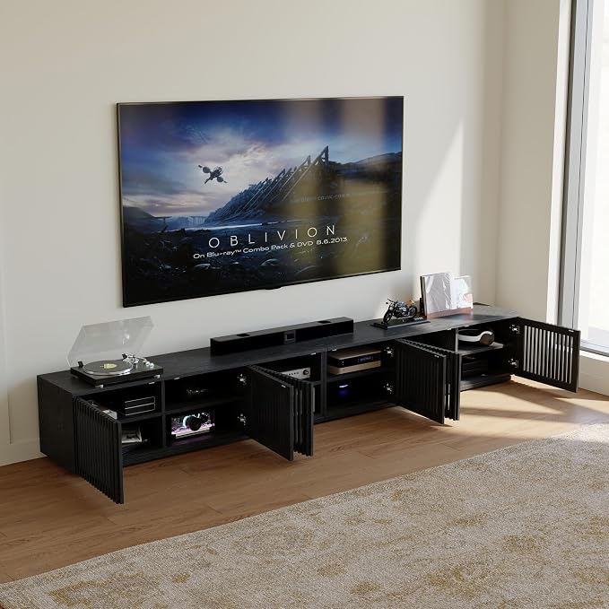 POVISON Full Assembled Mid Century Modern TV Stand, 118” Extra-Large - Image 5