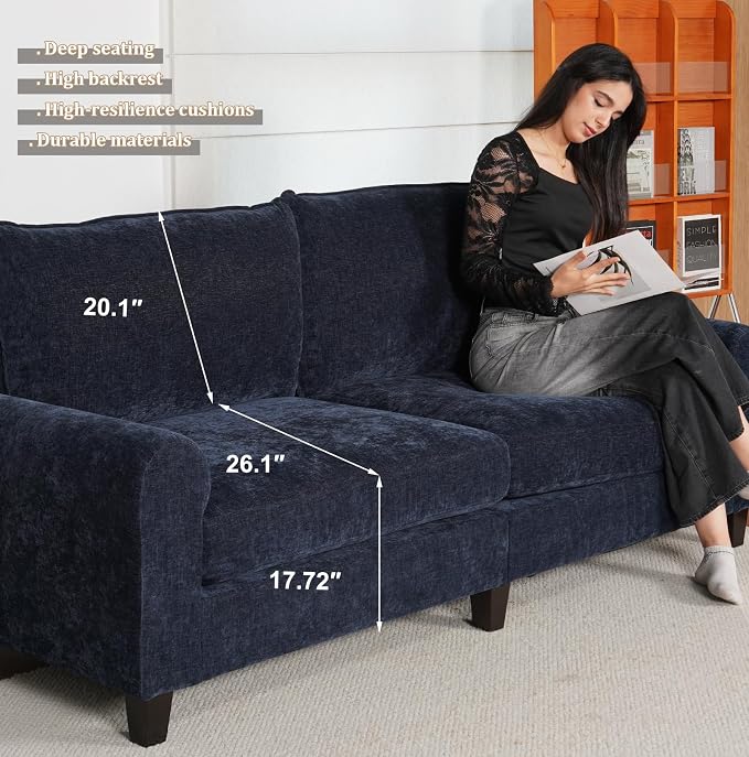 EASE MOOSE 88.5" Chenille Loveseat Couches - Image 4