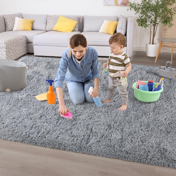 Chicrug Soft Area Rugs for Bedroom Living Room Plush Fluffy Rug 5x8 | Shag - Image 7