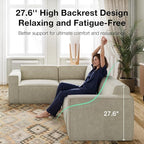 Novilla 142.5" Modular Sectional Sofa, No Assembly Cloud Sectional Couch - Image 5