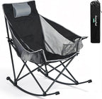 SUNNYFEEL Oversized Rocking Camping Chair, Fully Padded Patio Chair by SunnyFeelCamping
