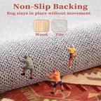 SERISSA 9x12 Washable Non Slip Boho Area Rug - Image 5