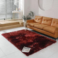 linmopm Faux Fur Rug Sheepskin Shag Fluffy Fuzzy Red 5x7 ft Rugs by Limopmfauxfurproducts