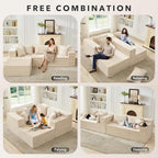Hetoy Oversized L Shape Modular Sofa, Soft Modular Sectional Couch - Image 4