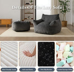 Gericco Oversized Bean Bag Chaise Lounge Chair Indoor - Image 3