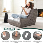 Hobestluk Giant Bean Bag Chair Lazy Floor Sofa, Memory Foam Fireside Sofa - Image 6