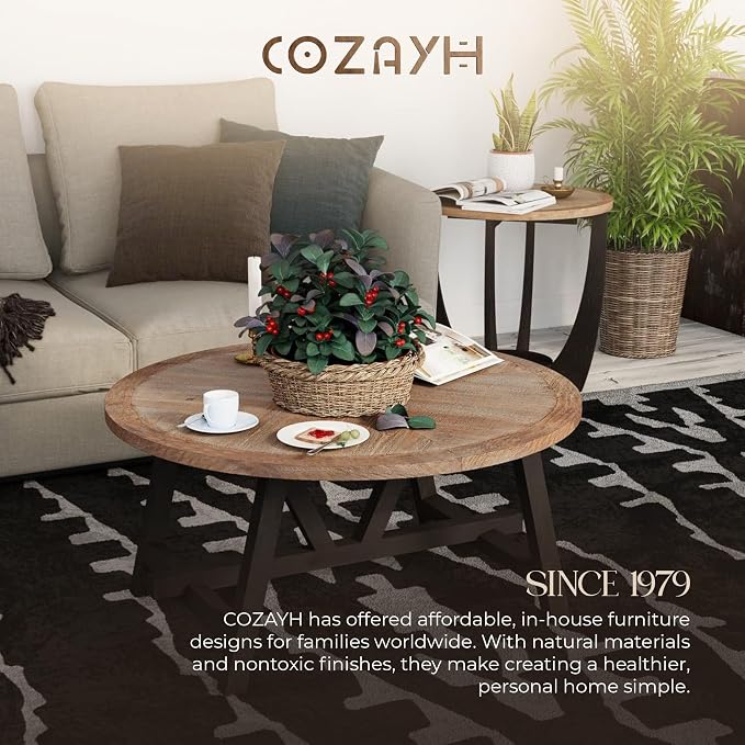 COZAYH Rustic Farmhouse End Table - Image 7