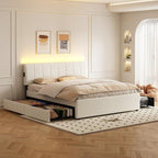 King Size Upholstered Platform Bed - Image 4