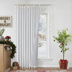 Vision Home White Pinch Pleated Full Blackout Curtains 60 inch Wide Thermal - Image 9