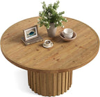 47" Solid Wood Dining Table for 4-6, Farmhouse Round Kitchen Table - Image 9