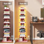 TUTOTAK Narrow Bookshelf, 8-Tier Bookcase - Image 4