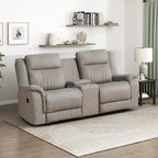 Lexicon Manual Double Reclining Loveseat, Polished Microfiber Manual Wall by Lexicon