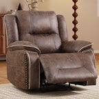 EBELLO Faux Leather Manual Recliner Chair, 1 Seater Reclining Sofa Chair by EBELLO